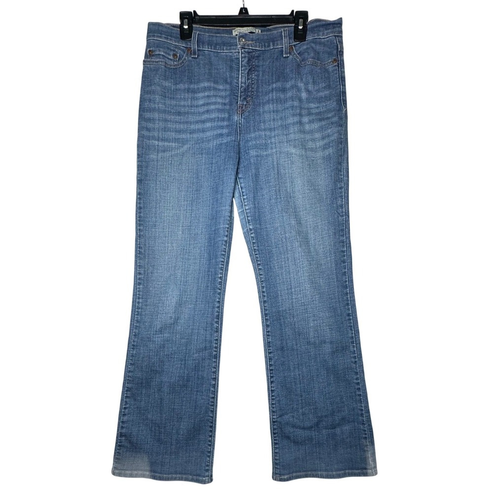 Levis 512 Perfectly Slimming Trouser Jeans Bootcut Flap Pocket Blue Size 16M - Picture 2 of 13